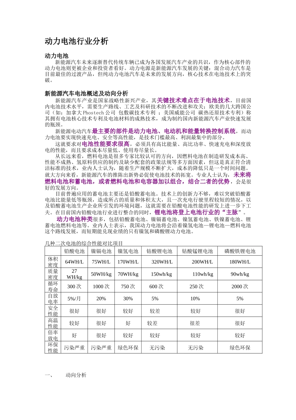 动力电池行业分析_第1页