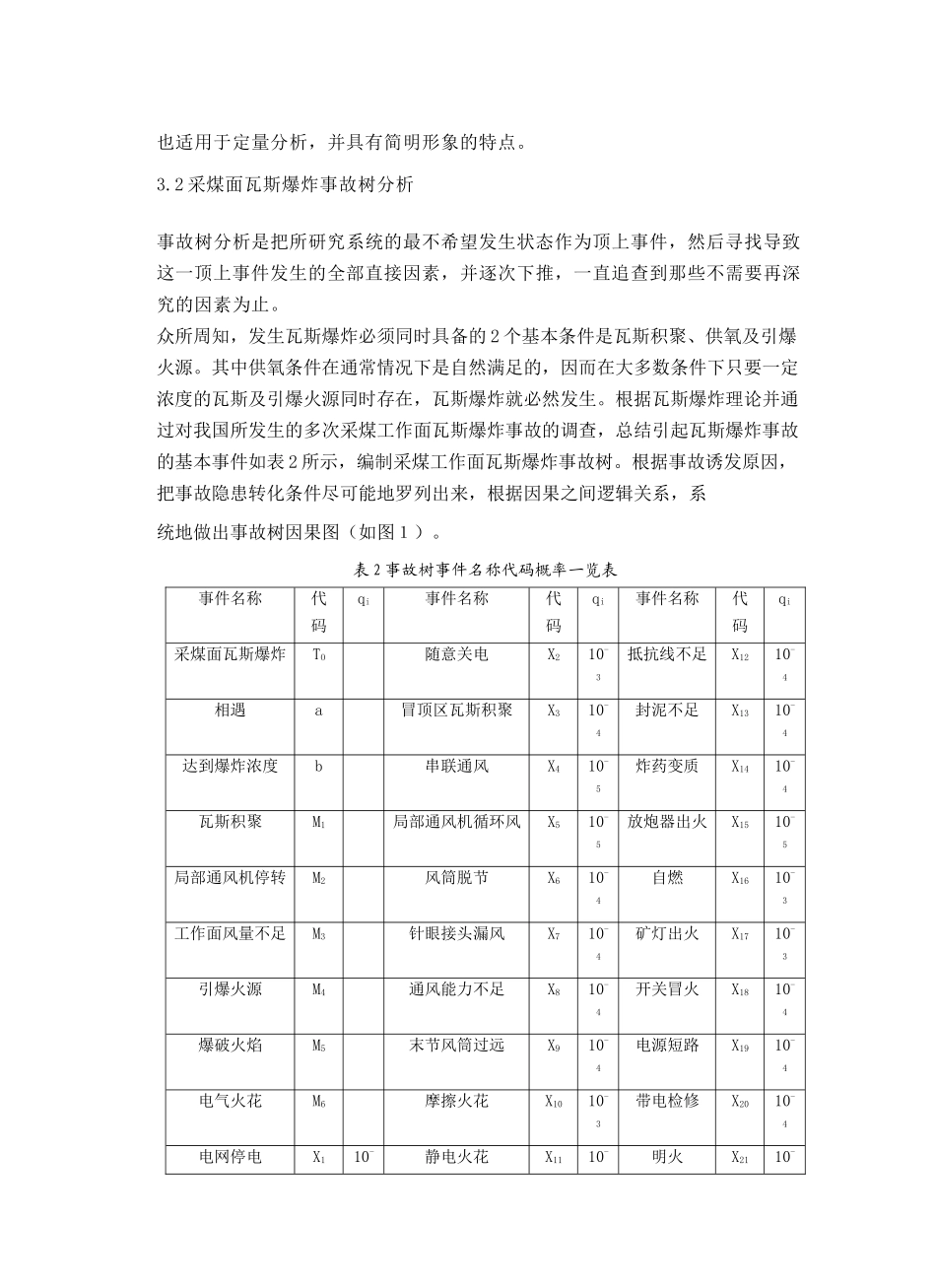 应用FTA研究采煤工作面瓦斯爆炸事故_第3页