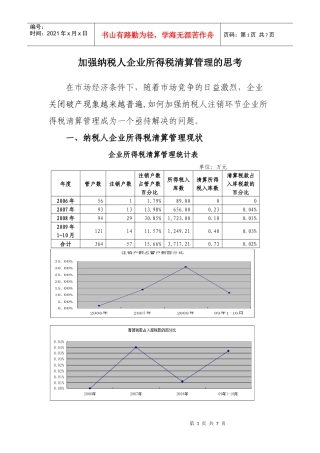 加强纳税人企业所得税清算管理的思考