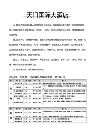 天门国际大酒店