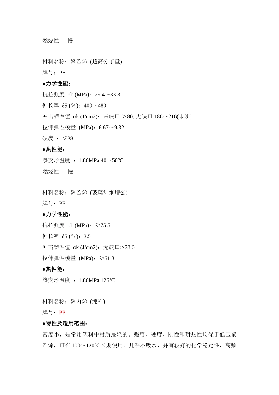 塑料材料性能(相当全)_第3页