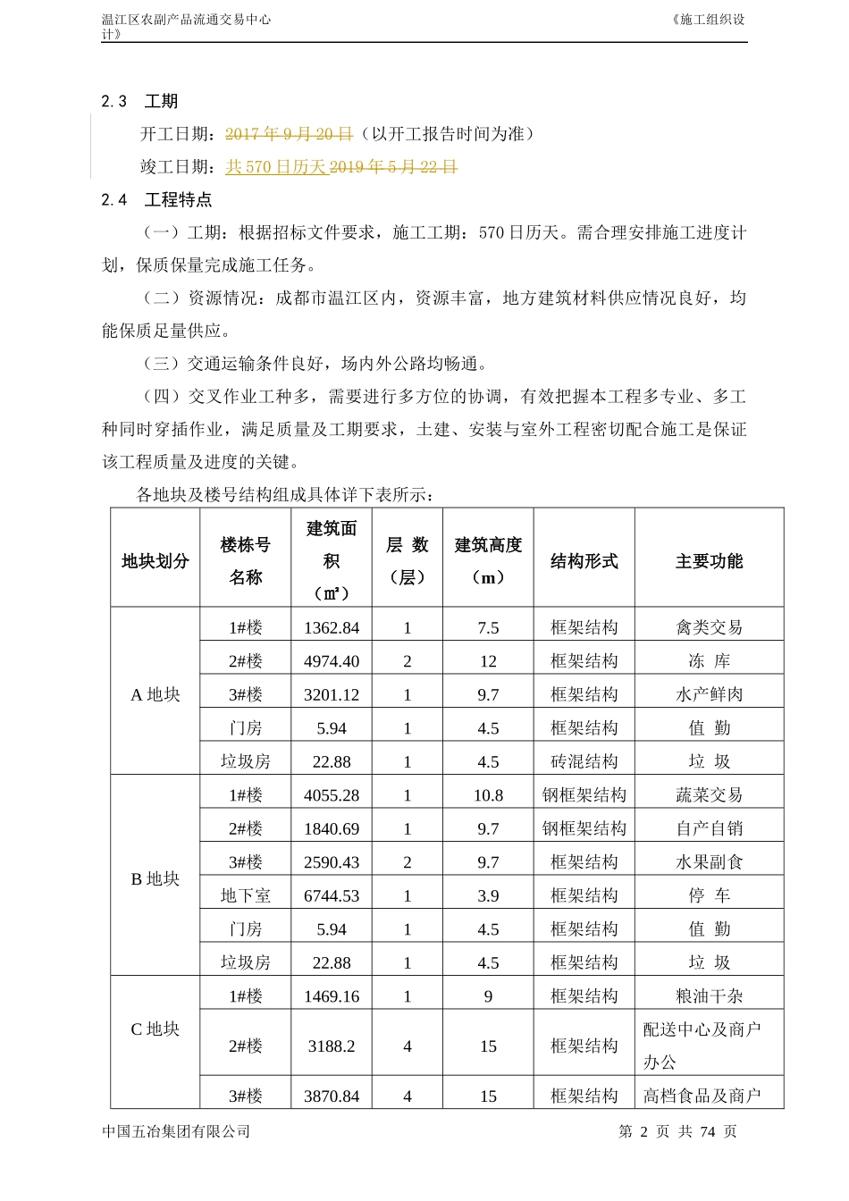 农副产品流通交易中心施工组织设计_第2页