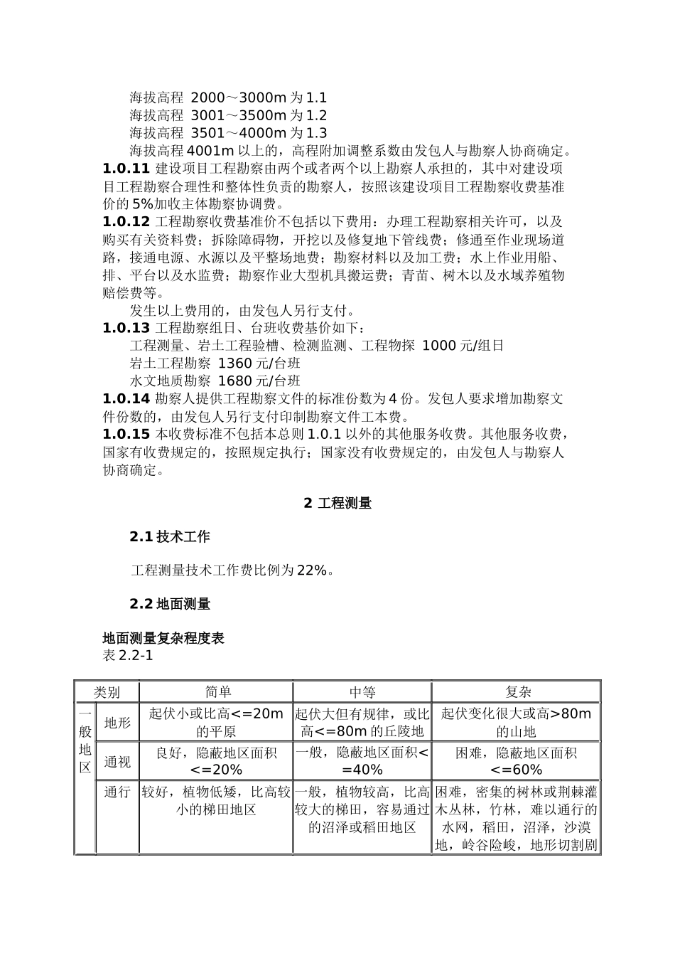 工程(交通部分)勘察设计收费标准_第2页