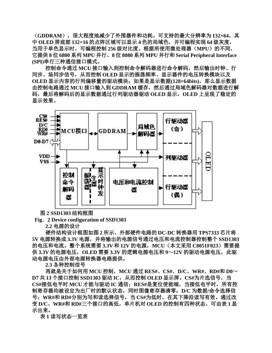 基于C8051F的OLED控制电路的设计 电子技术文集_第2页