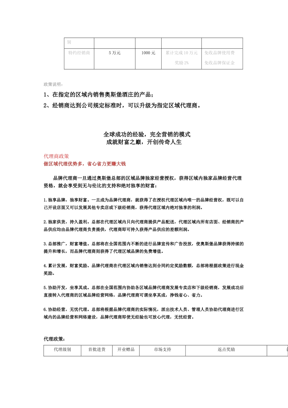 奥斯堡拉菲酒庄——专卖店政策、代理商政策、合作流程、品牌支持等_第3页