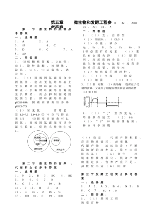 微生物和发酵工程章节答案