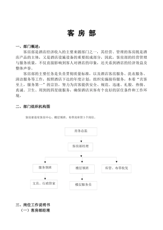 客房部培训资料( 55页)