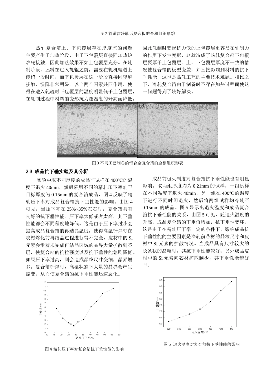 冷轧复合对铝合金复合箔组织与性能的影响_第3页