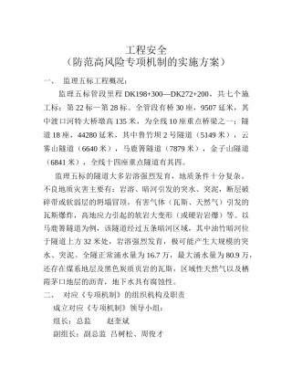 工程安全-（防范高风险专项机制的实施方案）(13页)
