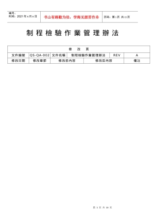 制程检验作业管理办法