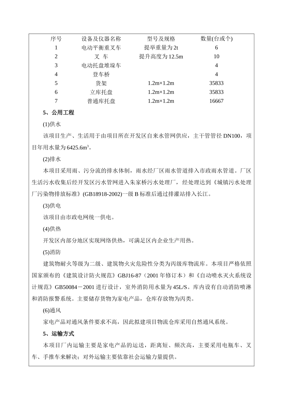 家电物流建设项目报告表_第3页