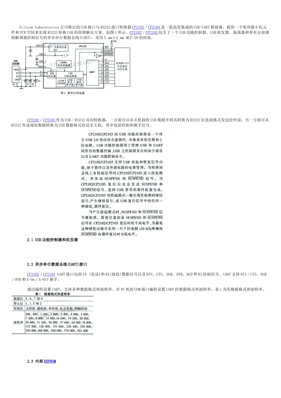 常用USB转串口芯片介绍_第2页