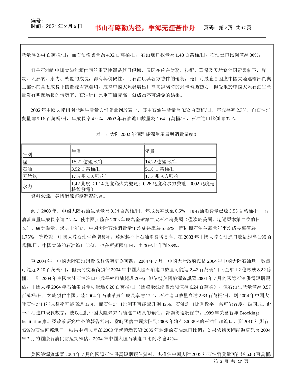 分析大陆石油安全战略_第2页