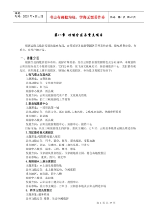 功能分区与重点项目
