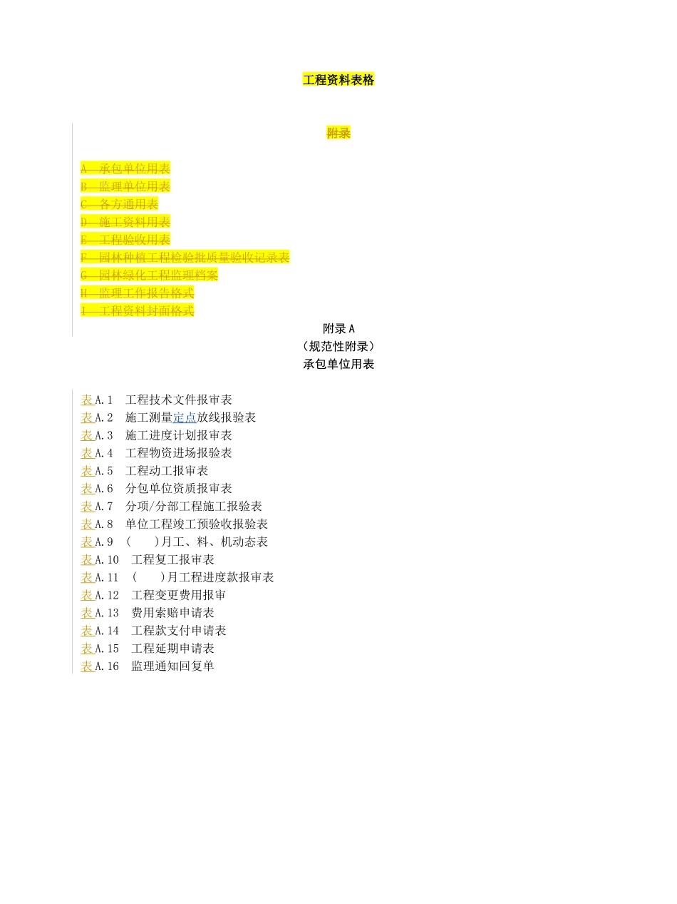 园林工程资料表格(全套)_第1页