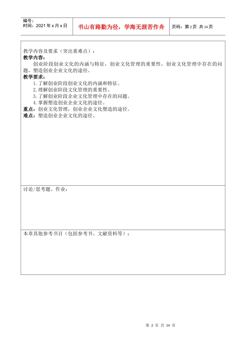 创业阶段企业文化管理教学总结_第2页