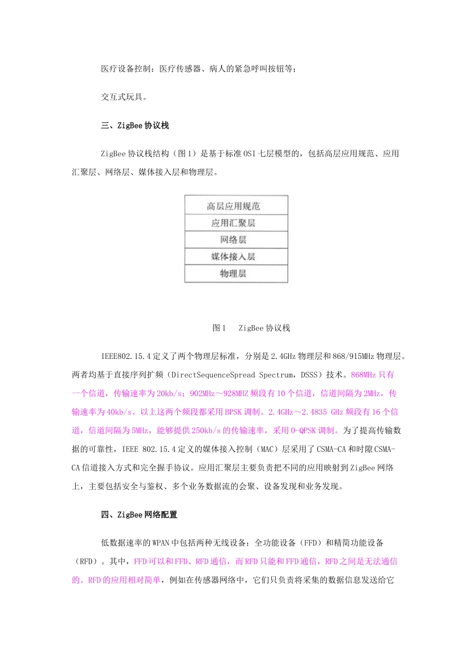 基于ZigBee的短距离无线通信网络技术_第3页