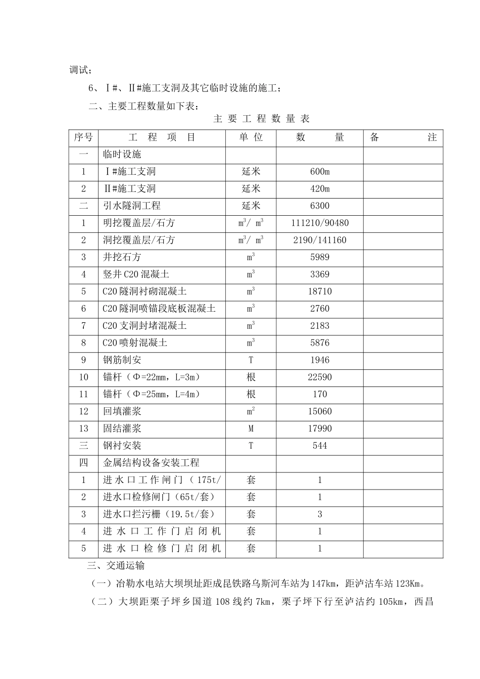 南桠河引水隧洞工程施工组织设计_第2页