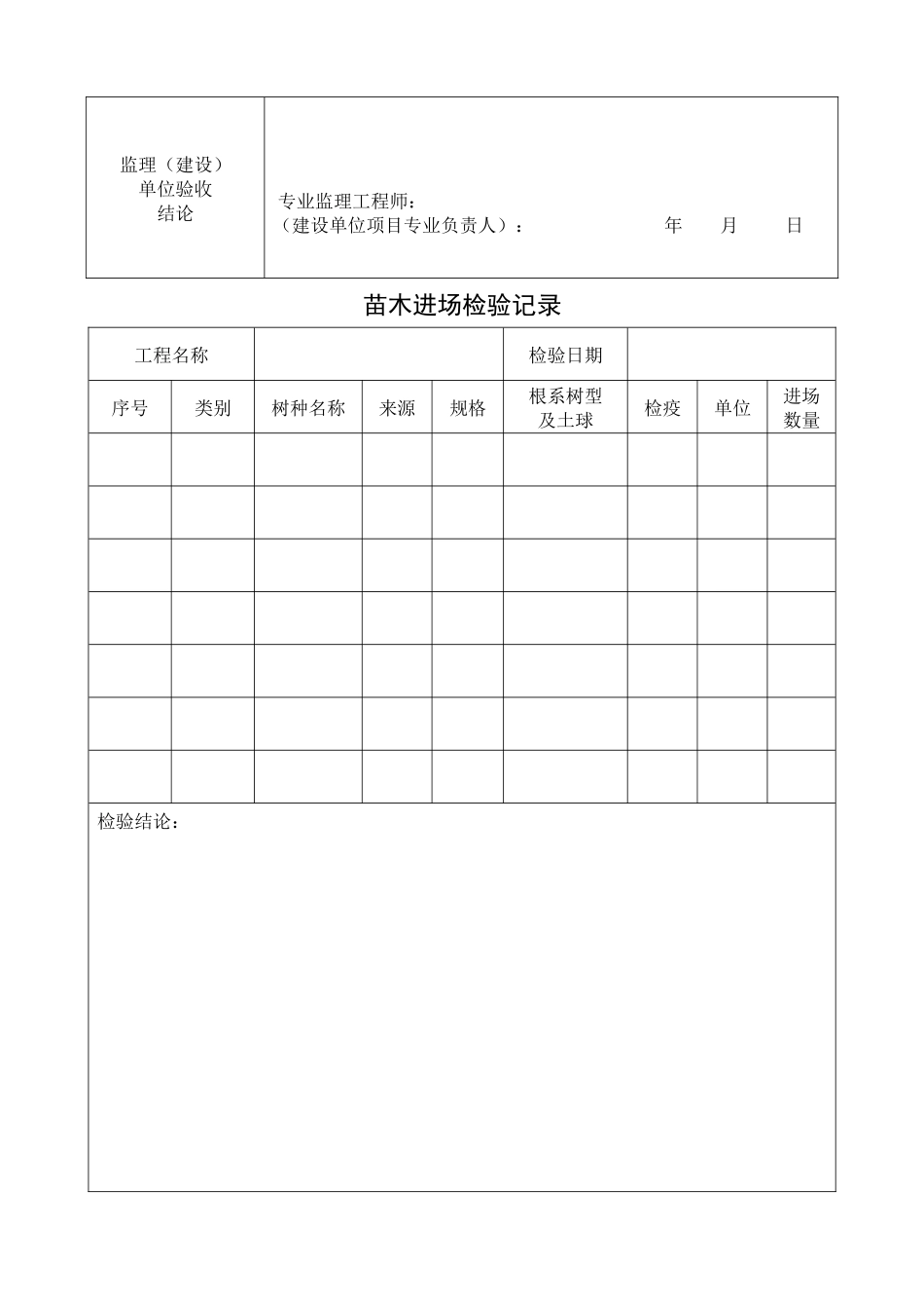 园林绿化施工常用表格_第2页