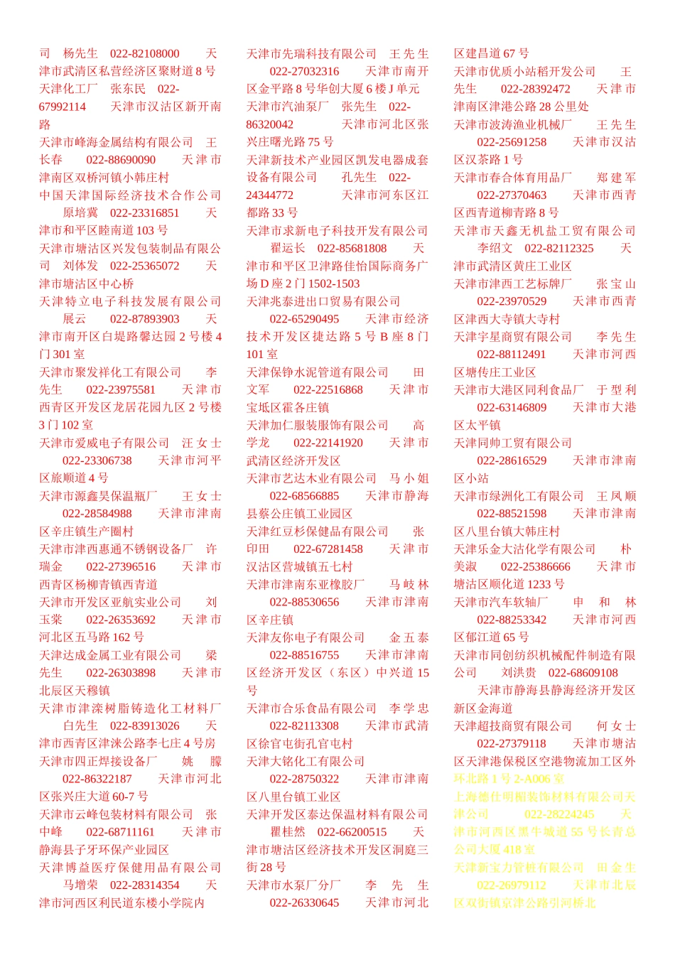 天津市盛旺电子化工厂王剑苏022-26550629天津_第3页