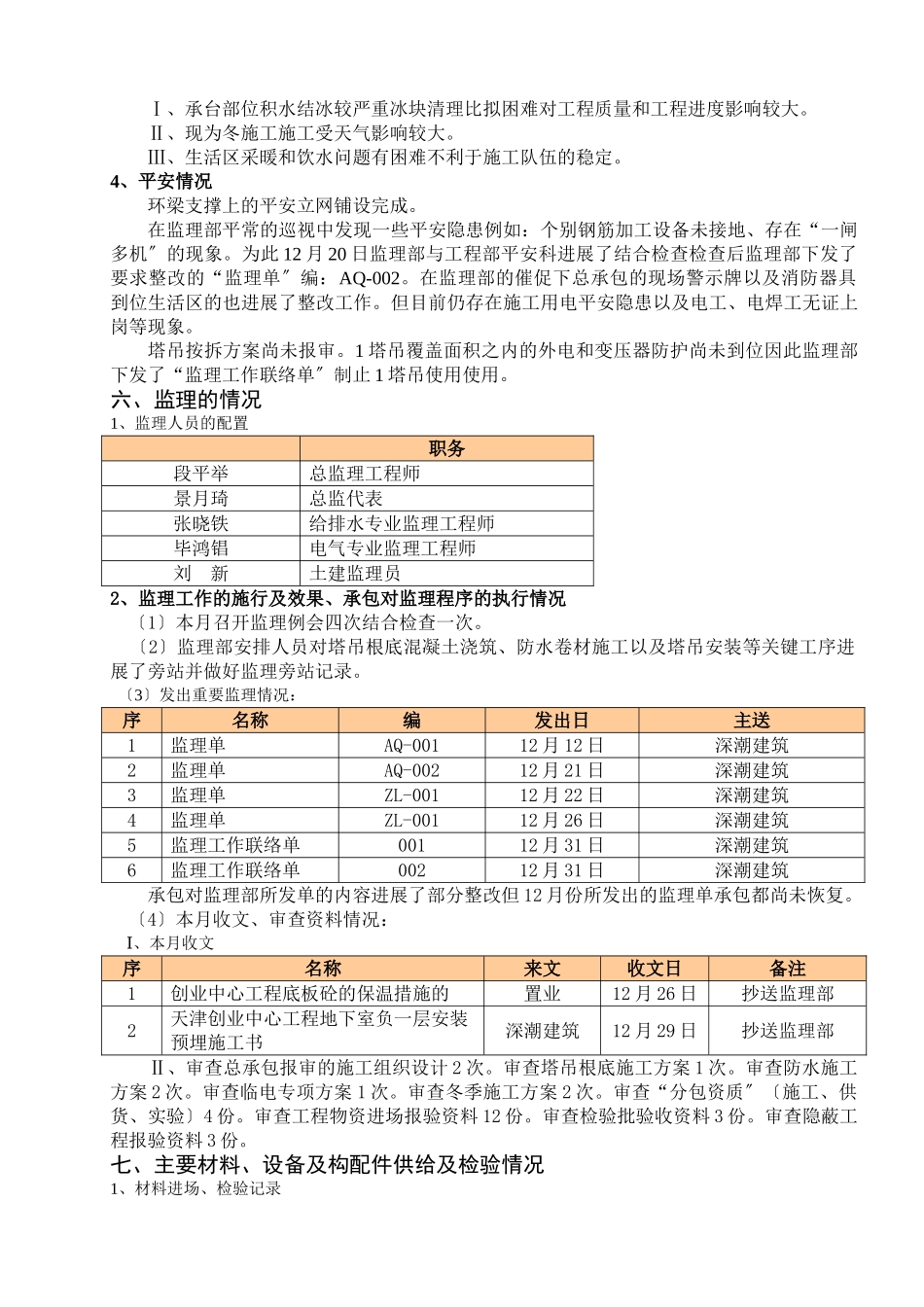 宝能创业中心项目监理月报_第3页