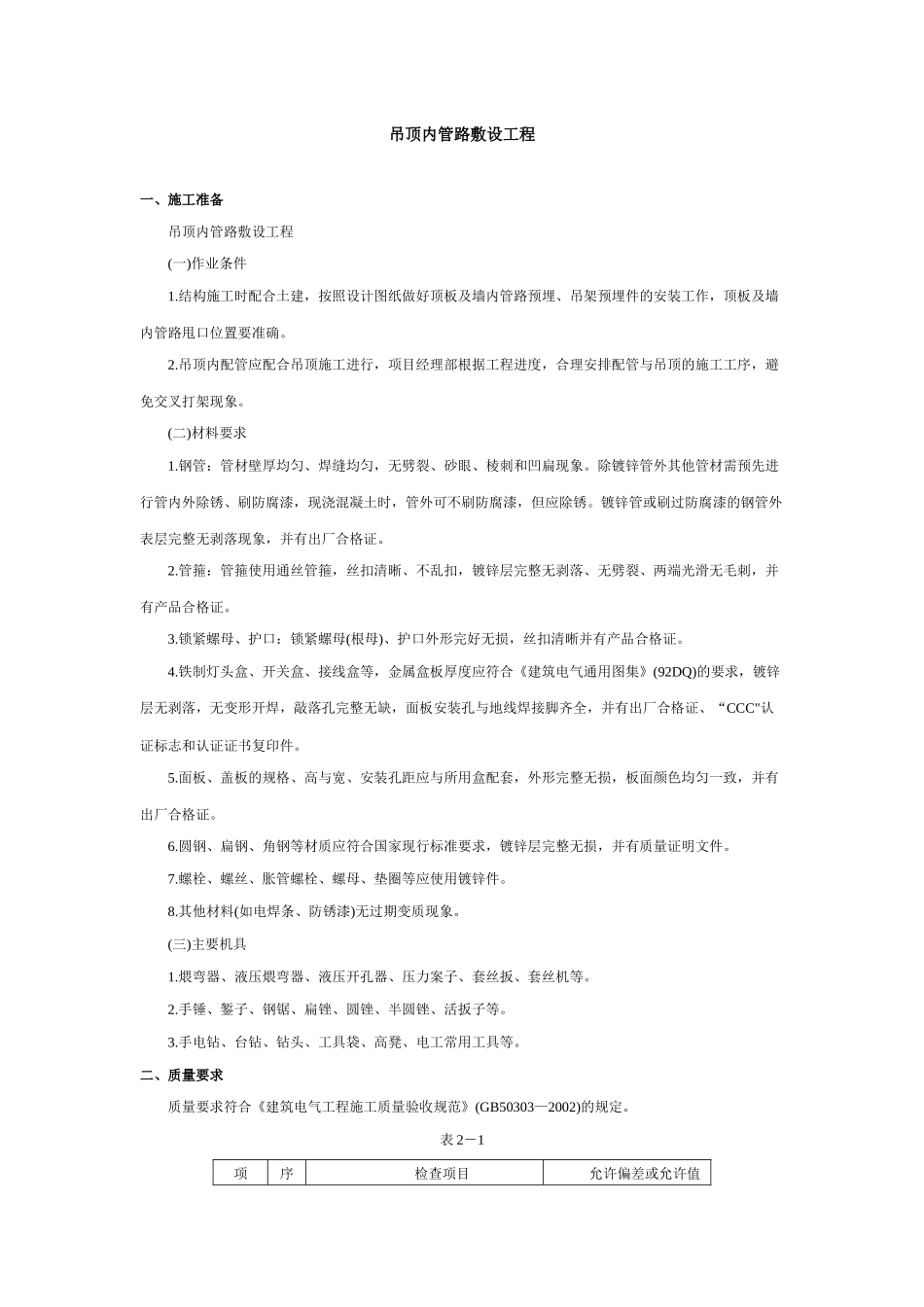 吊顶内管路敷设工程安全技术交底_第1页