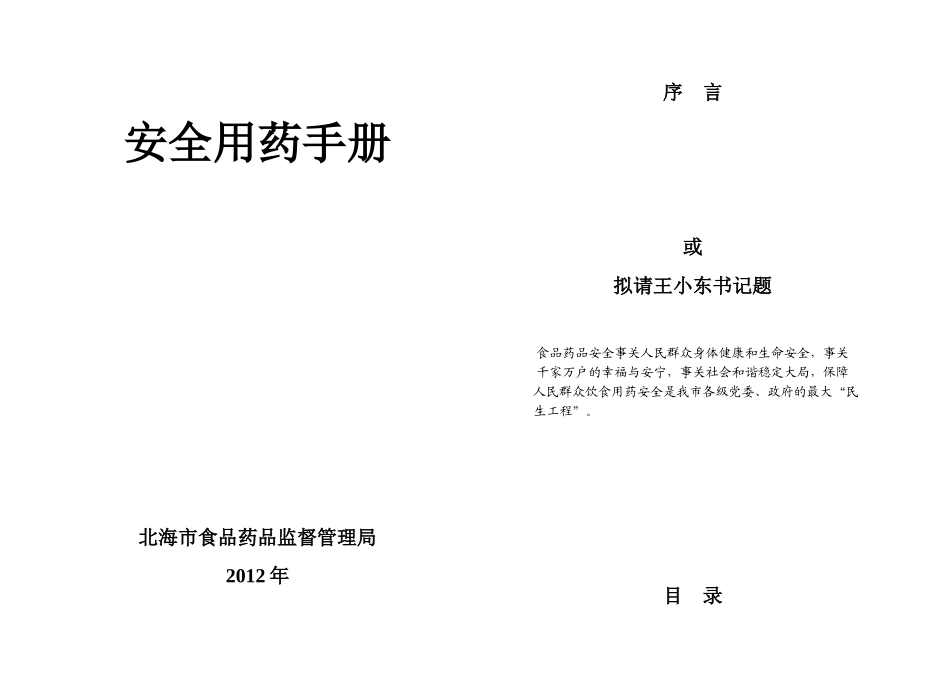 安全用药手册范本_第1页