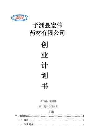 子洲县宏伟药材有限公司终稿