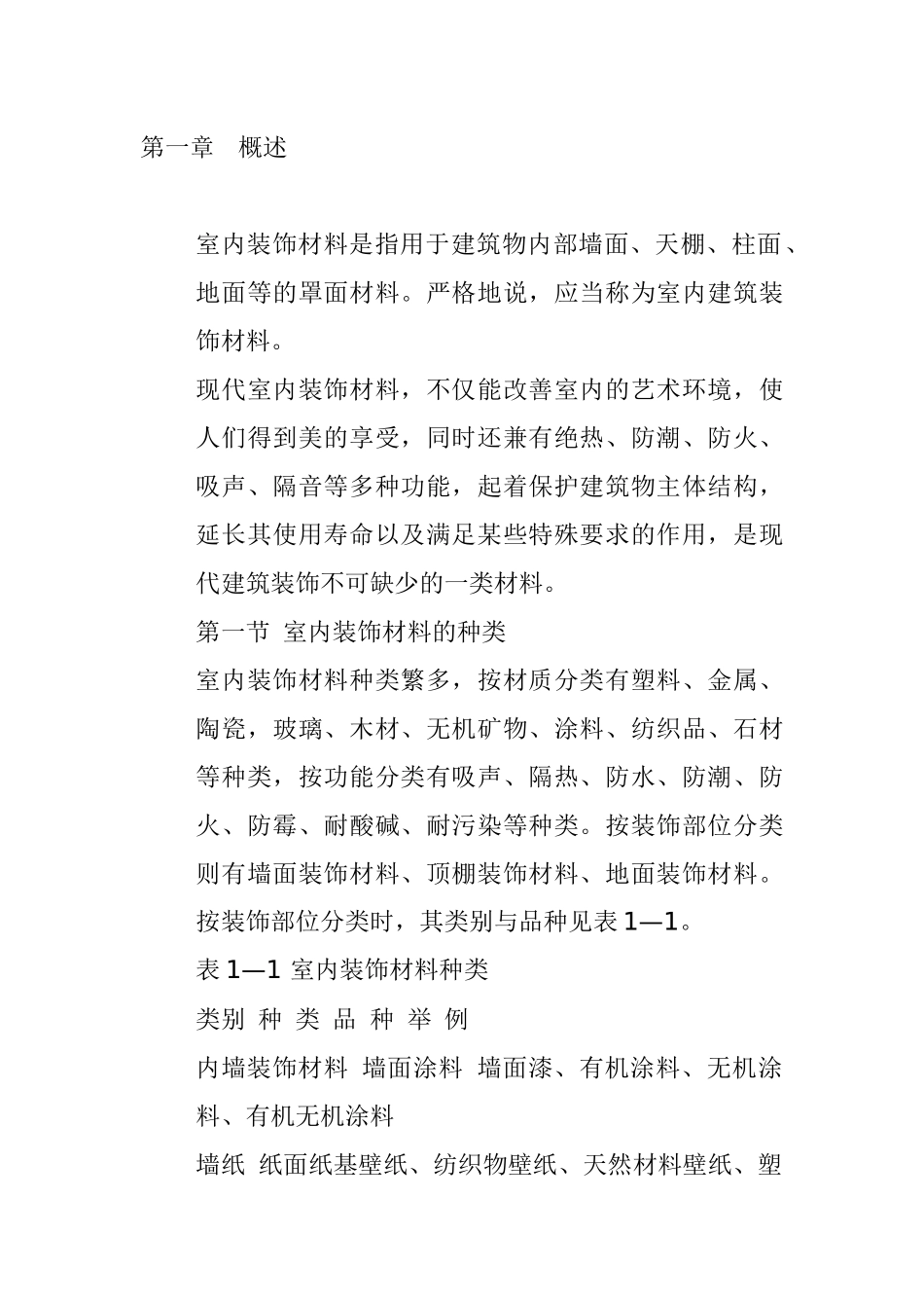 室内装饰材料的基本特征_第1页