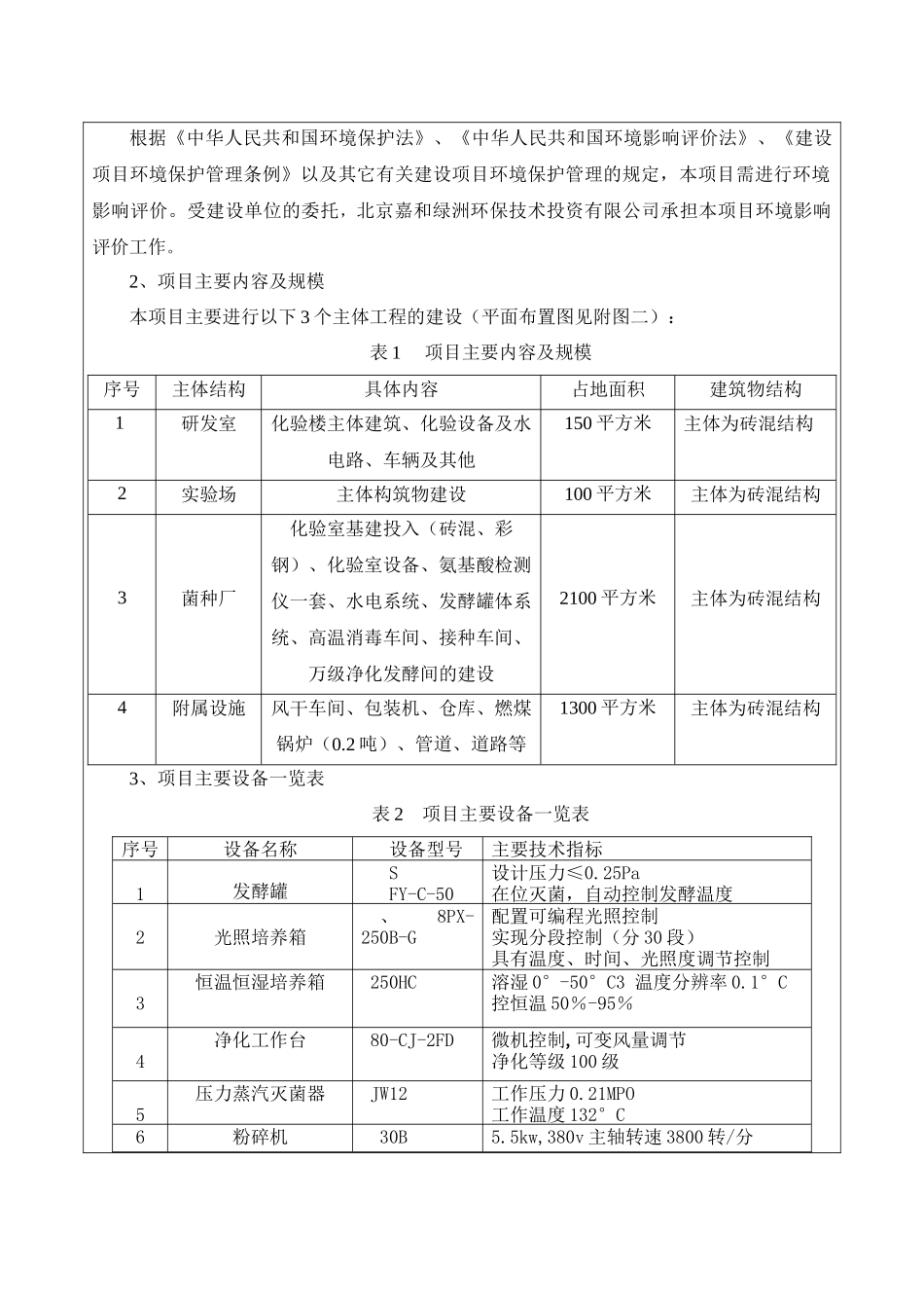 年产1000吨农牧微生物菌剂及中试基地项目环评报告表_第2页