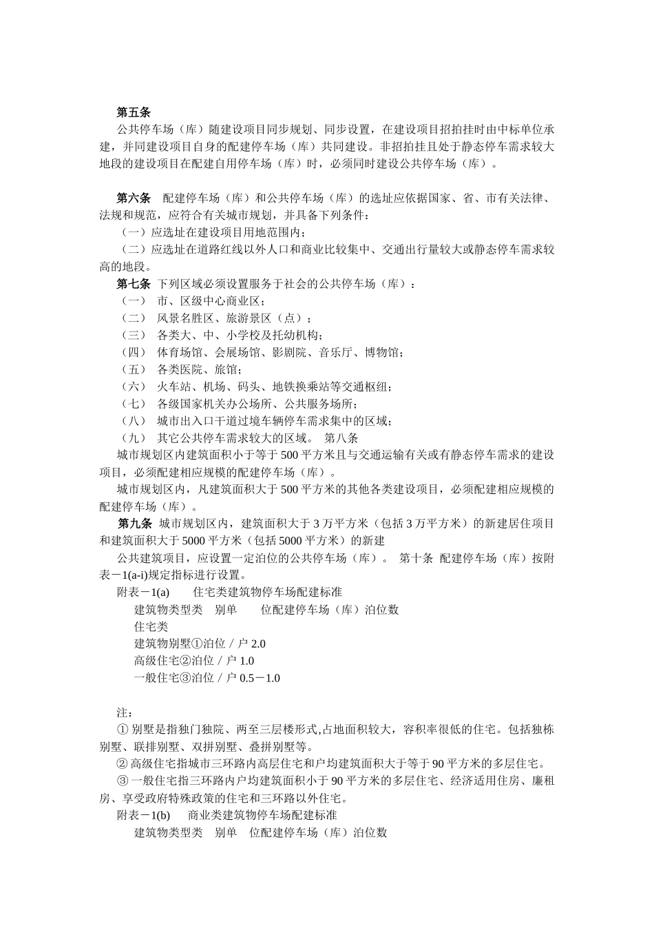 哈尔滨市建设项目配建停车场(库)和公共停车场(库)规划建设管理暂行_第2页