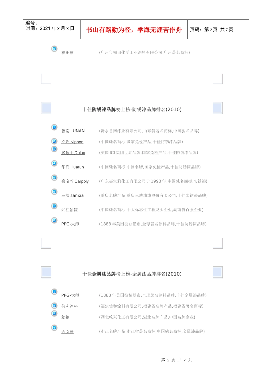 十佳地板漆品牌榜上榜_第2页