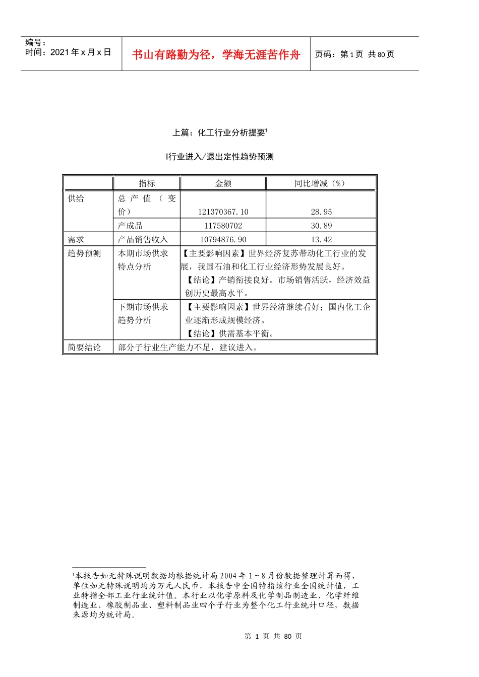 化工行业效率分析报告_第3页