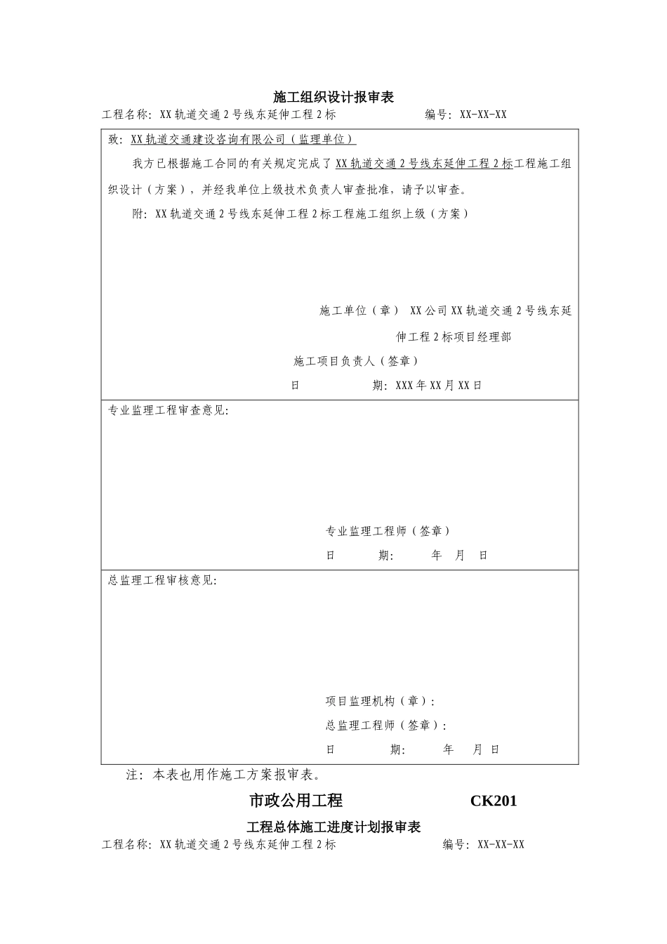 市政公用工程注册建造师签署文件目录与填写要求及表格格式_第2页