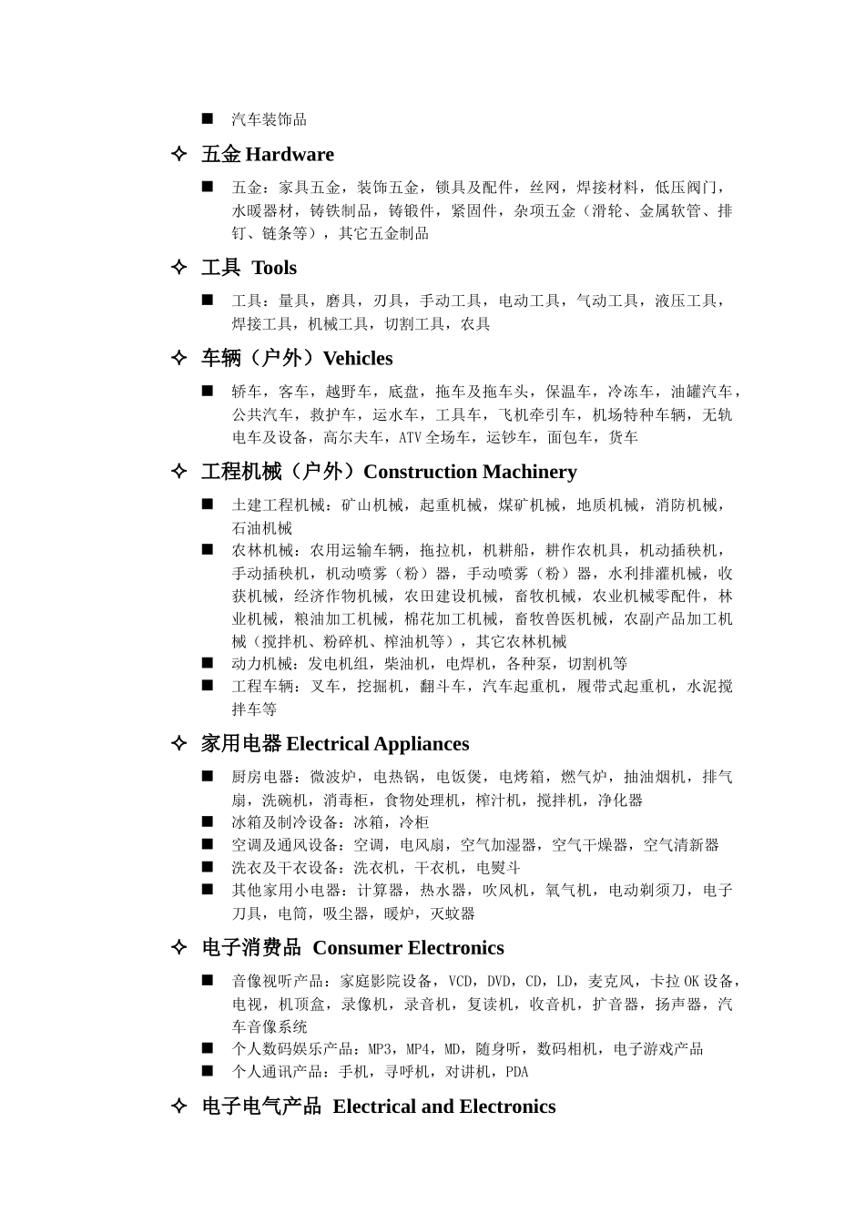 展区名称及展品分类细目-苏州市对外贸易经济合作局_第2页