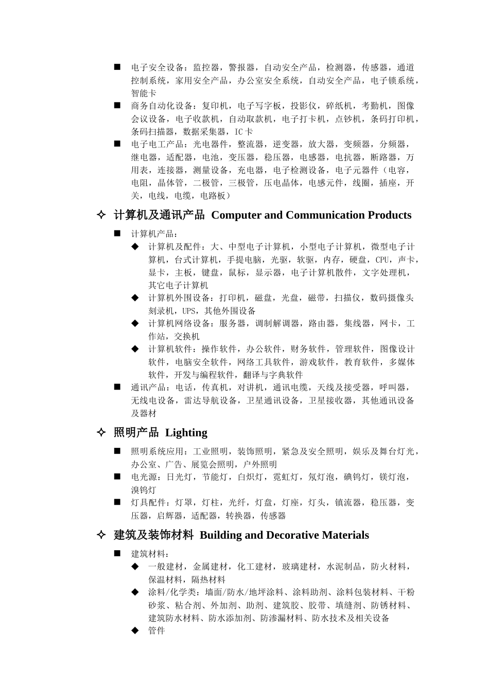 展区名称及展品分类细目-苏州市对外贸易经济合作局_第3页