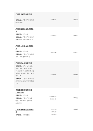 广东食品药品企业