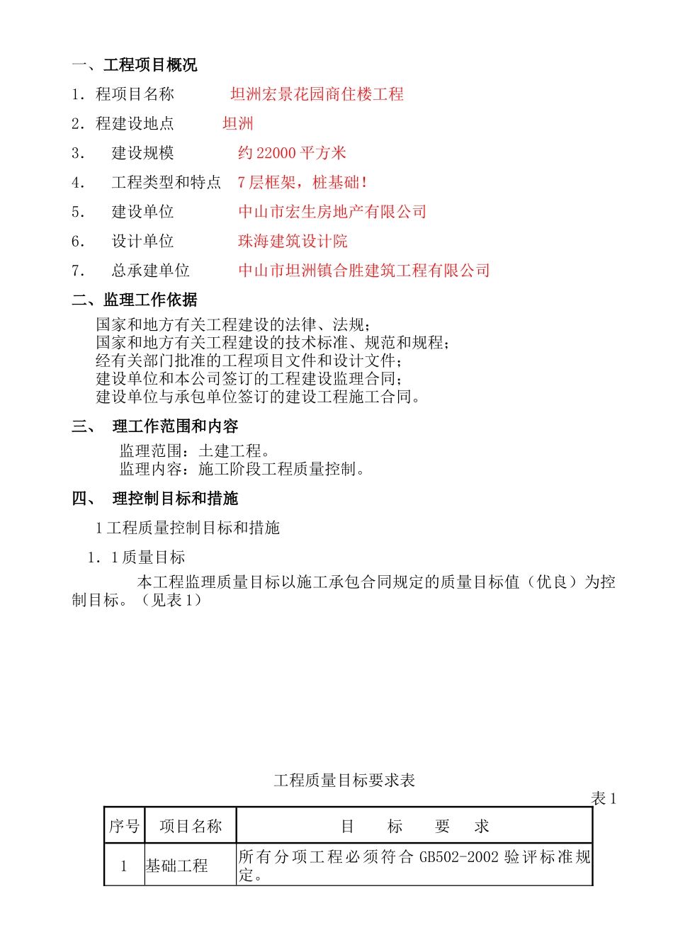 坦洲镇某商住楼工程监理规划_第3页