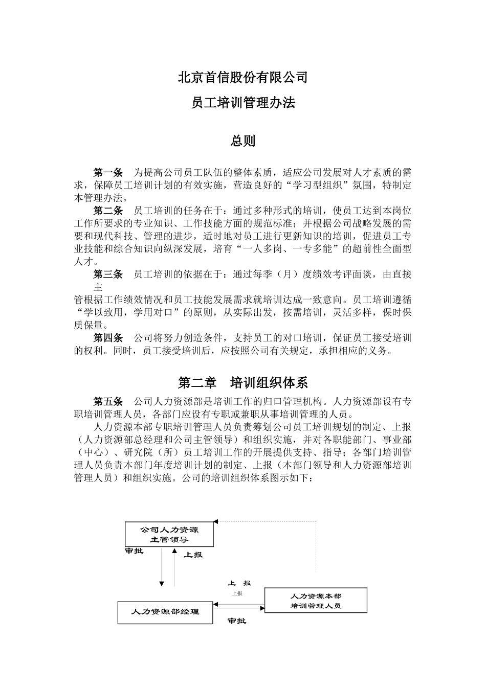 北京某股份有限公司员工培训管理办法_第2页