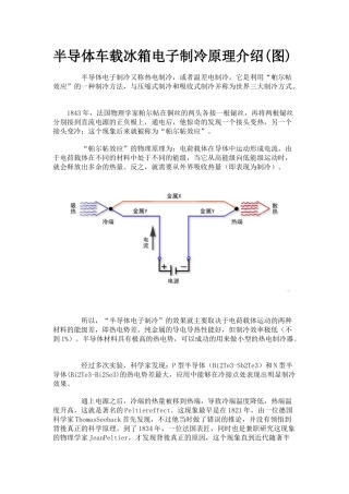 半导体电子制冷冰箱