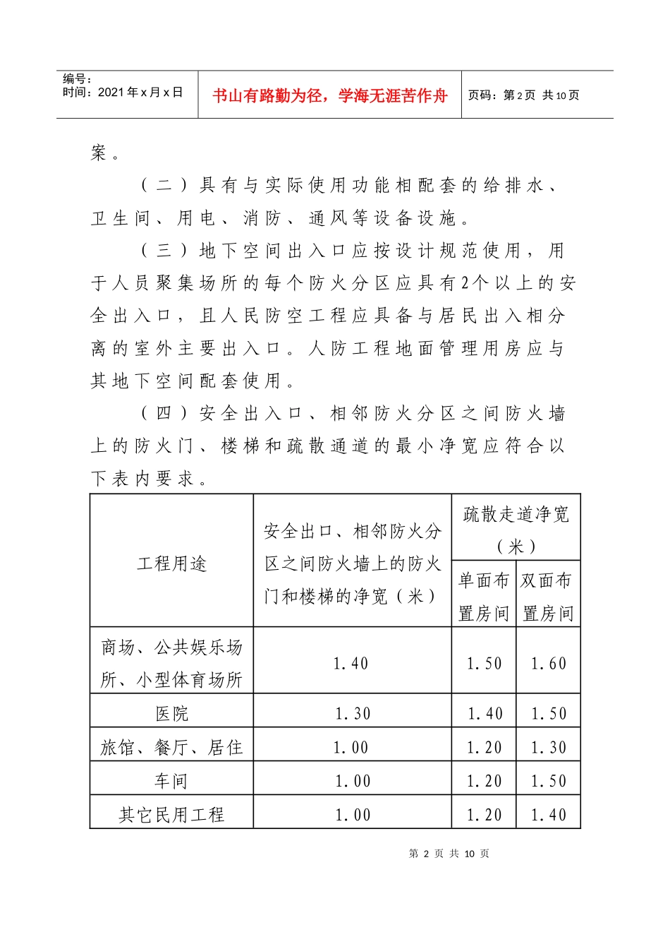 北京市人民防空工程和普通地下室_第2页