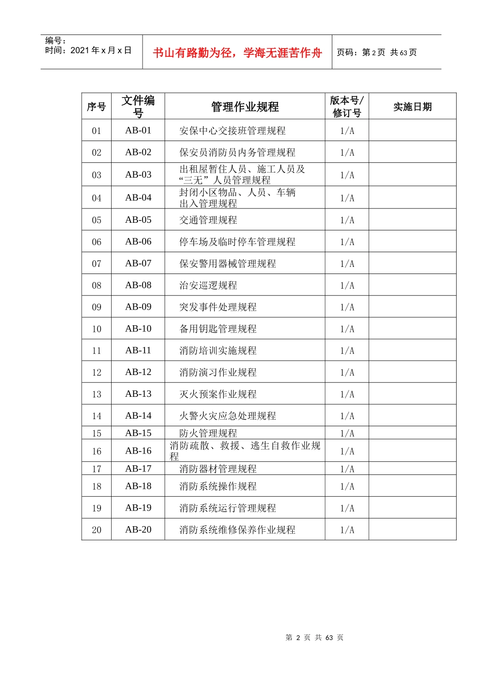 北京高端物业管理公司安保作业手册_第2页
