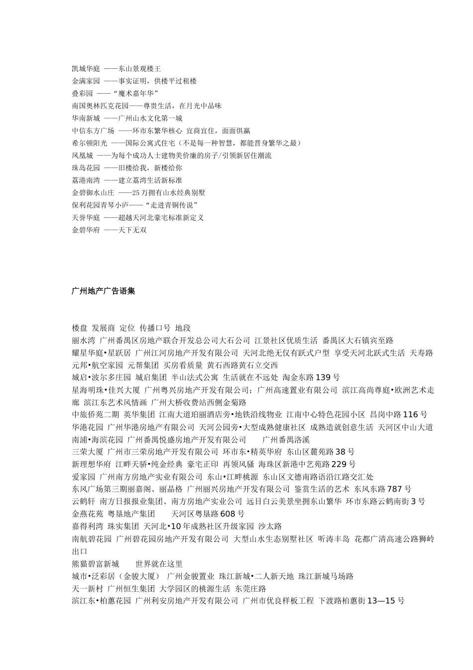 广州房地产广告语_第3页