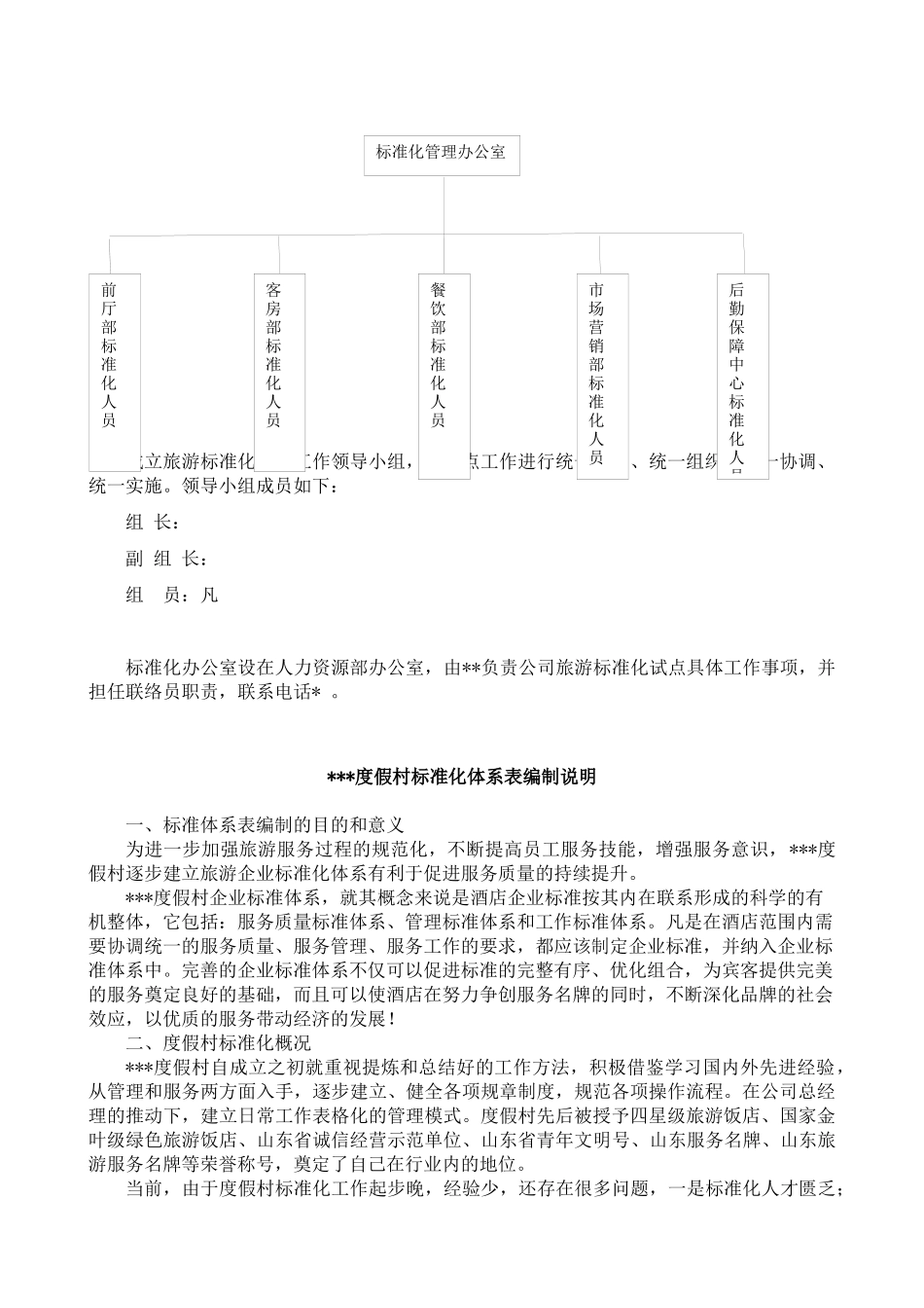 度假村酒店旅游标准化体系_第3页