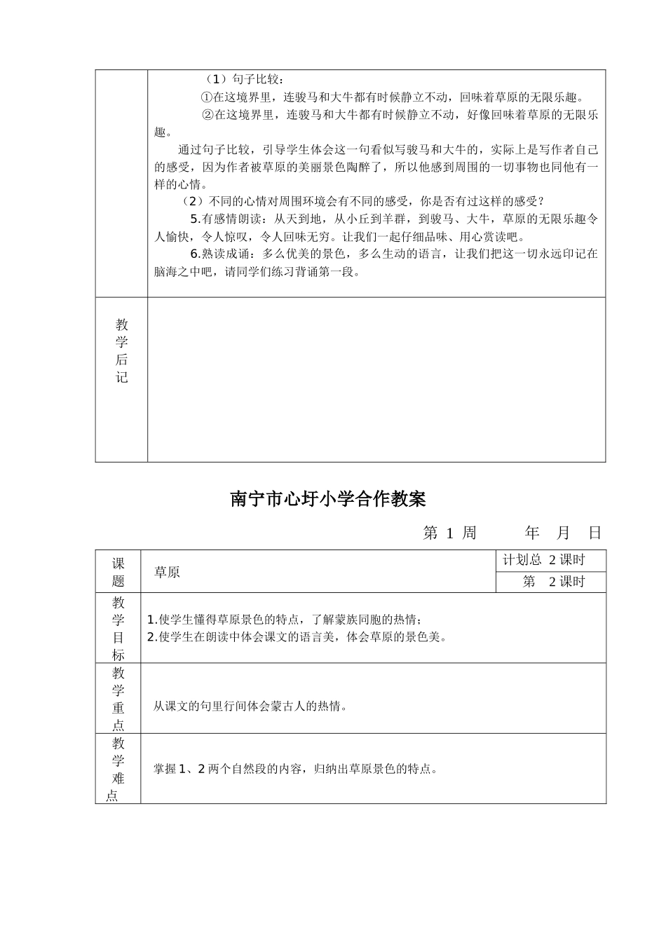心圩小学电子教案范本_第3页