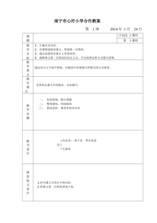 心圩小学电子教案范本