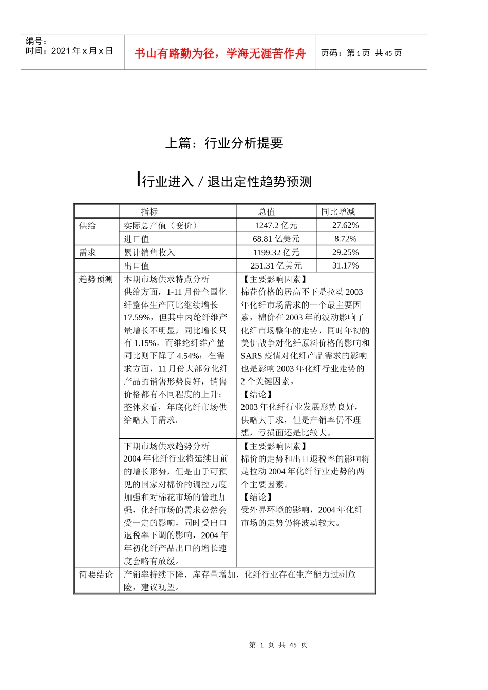 化纤行业分析研究报告_第3页