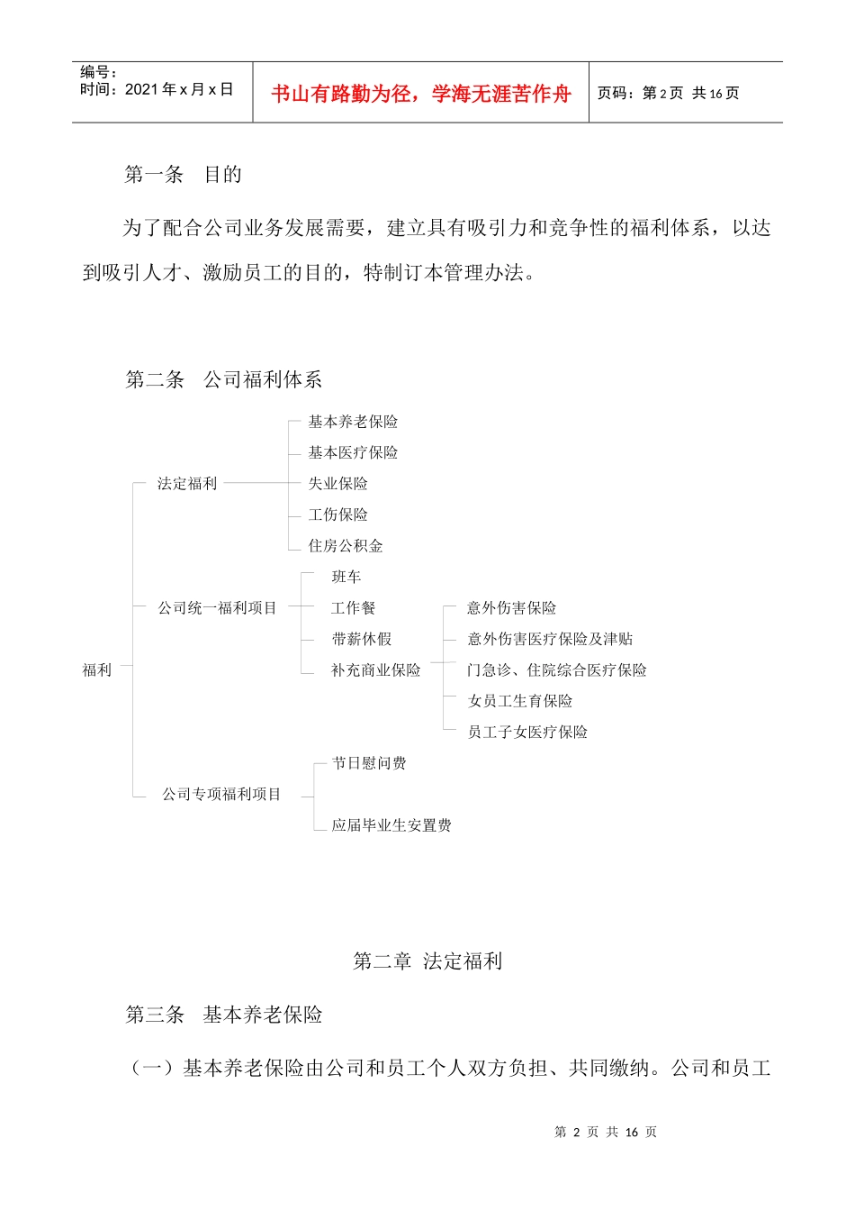 北京首信股份有限公司全案管理篇员工福利管理办法_第2页