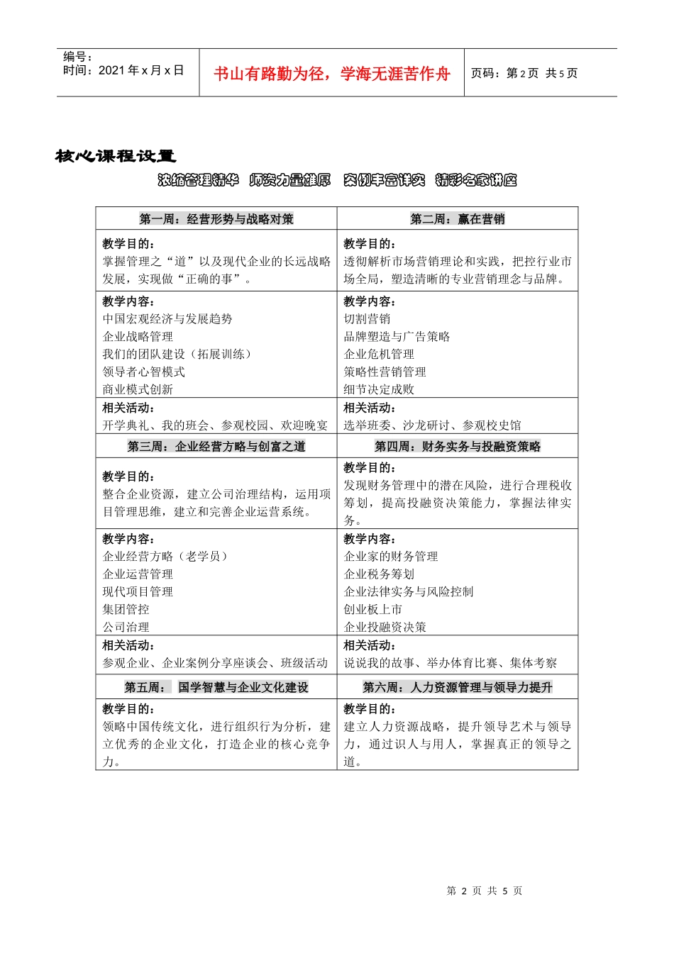 北京大学企业经营与管理高级总裁研修班_第2页