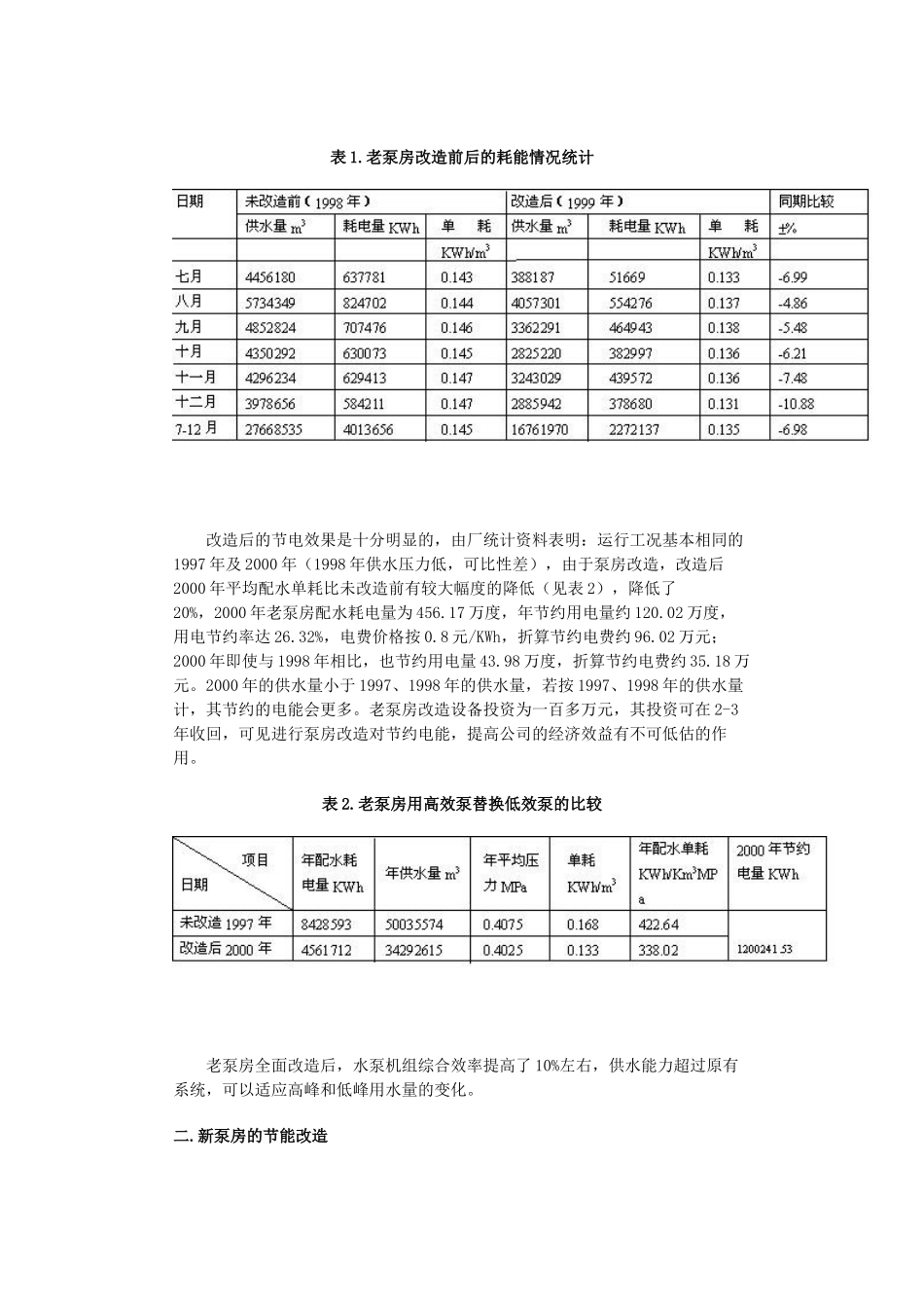 大涌水厂给水泵房改造节能总结_第2页